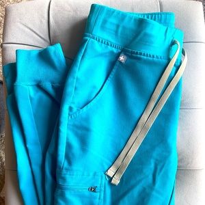 Figs Zamora Teal jogger scrub bottoms